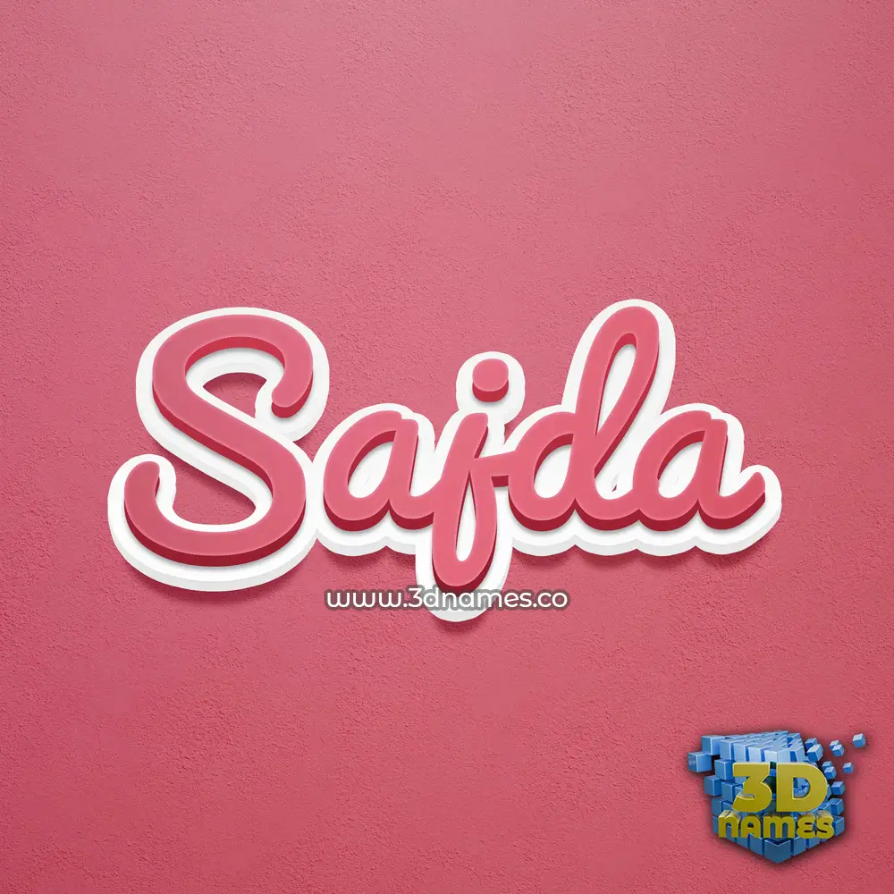 sajda in Red Scribble style - 3D name wallpaper