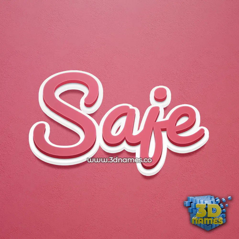 saje in Red Scribble style - 3D name wallpaper
