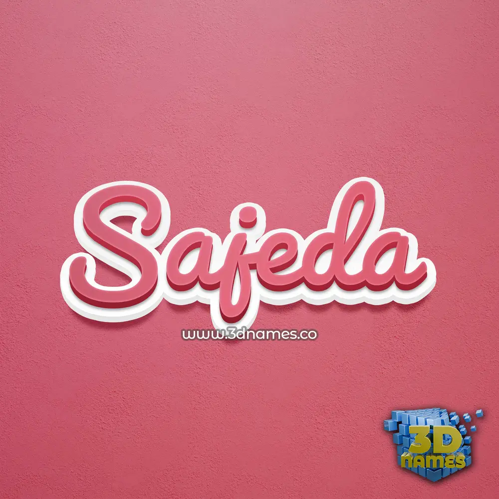 sajeda in Red Scribble style - 3D name wallpaper