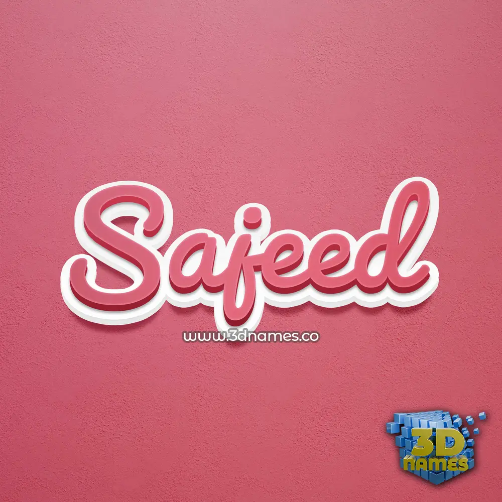 sajeed in Red Scribble style - 3D name wallpaper