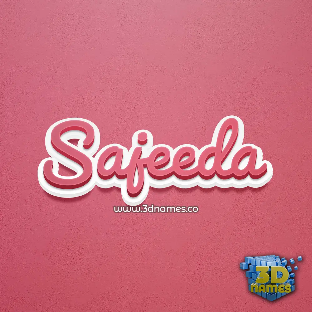 sajeeda in Red Scribble style - 3D name wallpaper