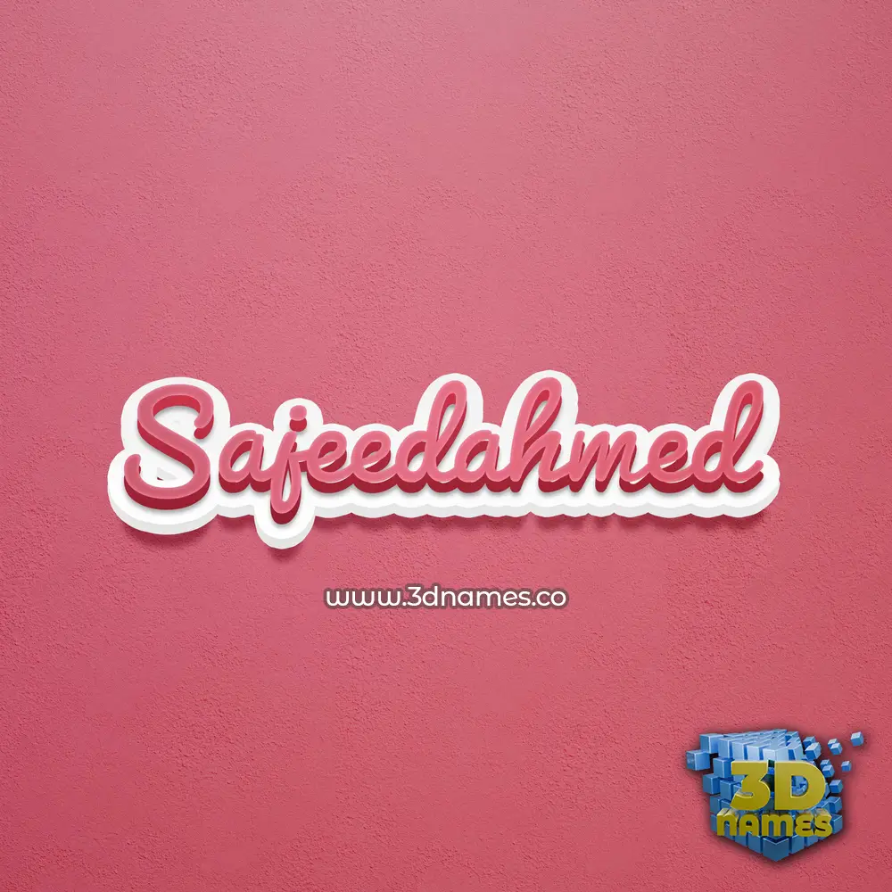 sajeedahmed in Red Scribble style - 3D name wallpaper