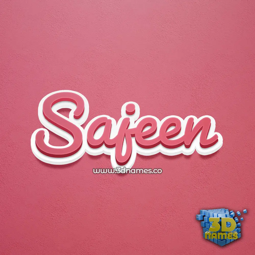 sajeen in Red Scribble style - 3D name wallpaper