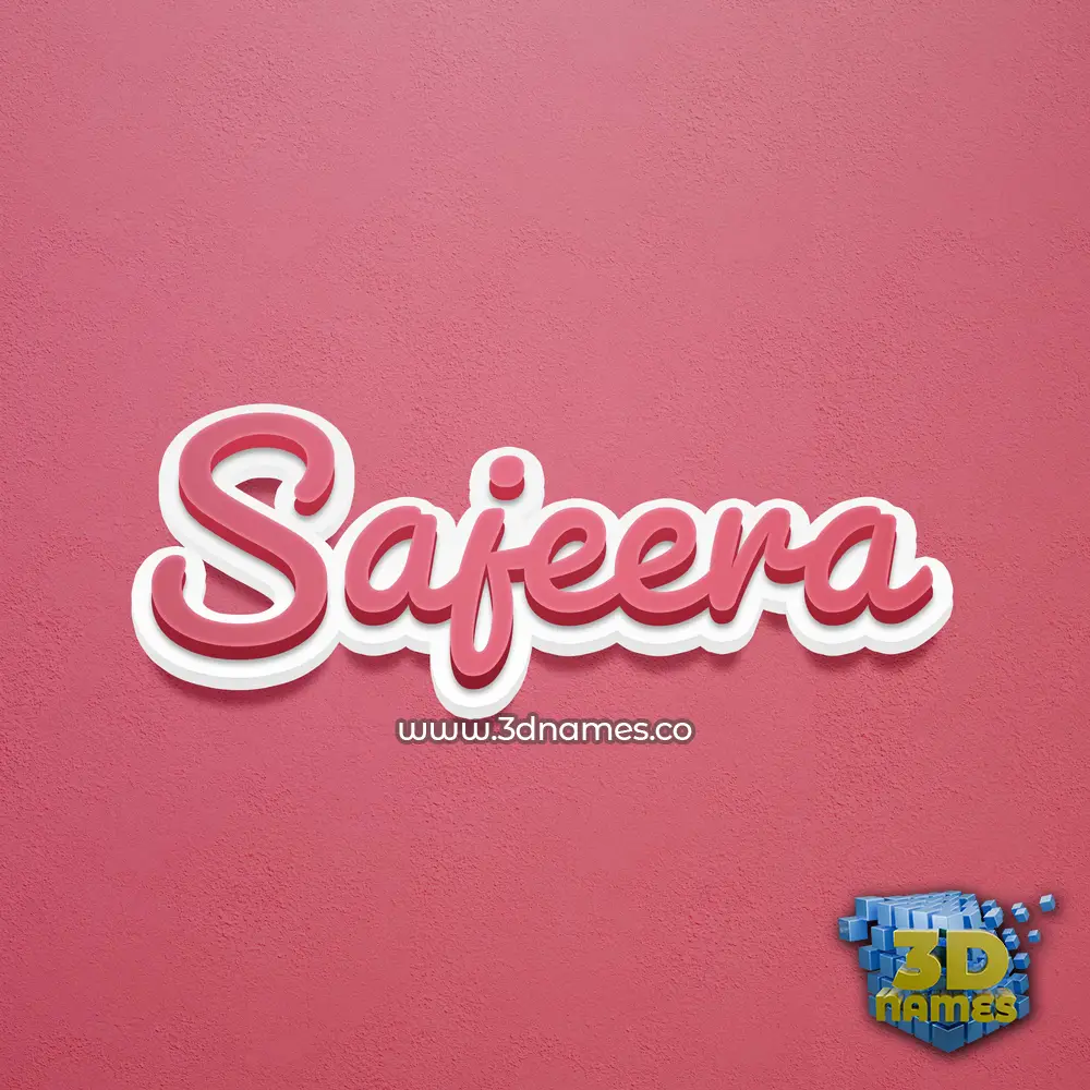 sajeera in Red Scribble style - 3D name wallpaper