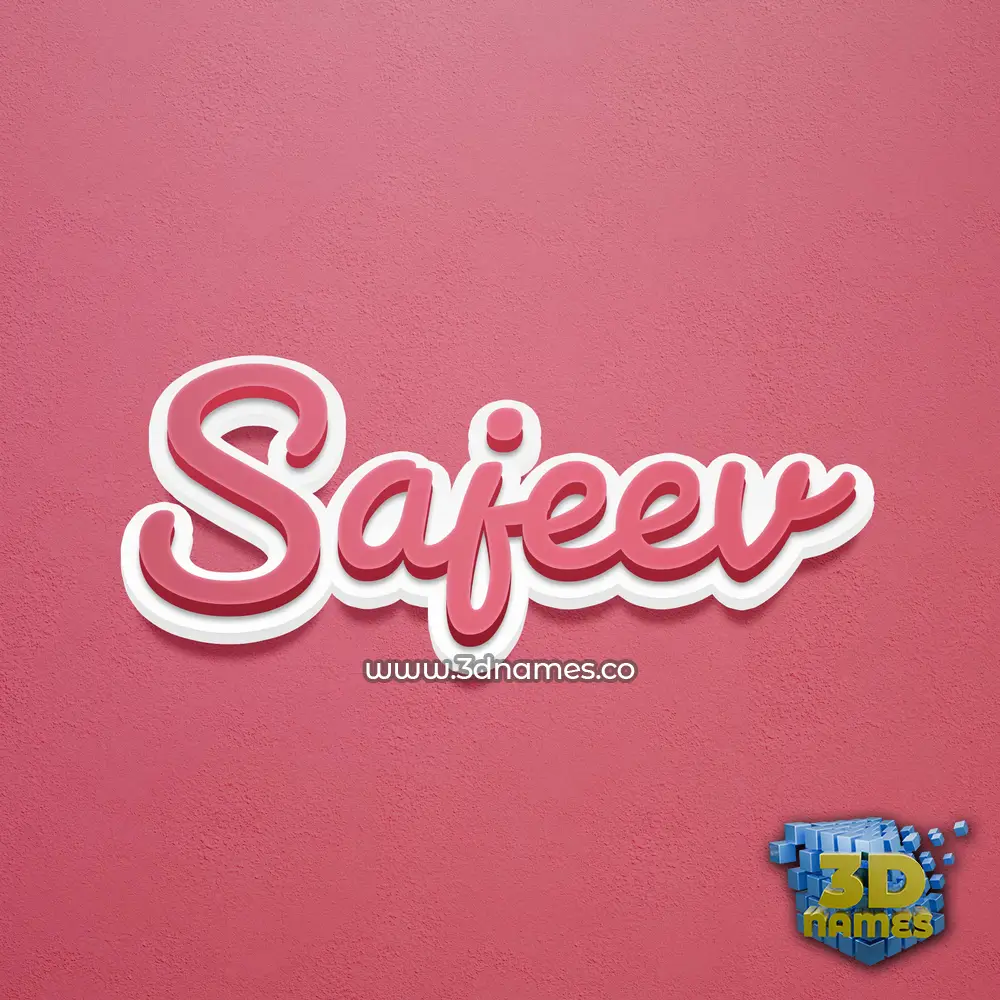 sajeev in Red Scribble style - 3D name wallpaper