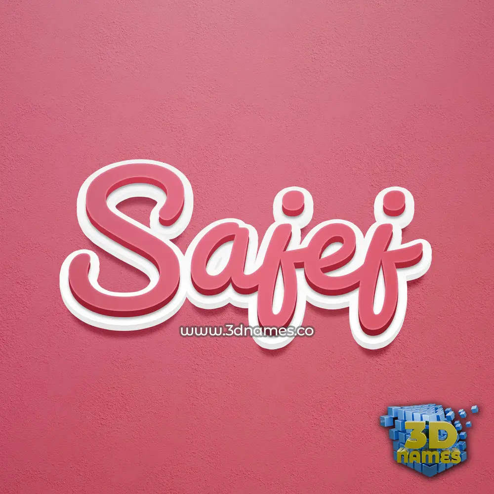sajej in Red Scribble style - 3D name wallpaper