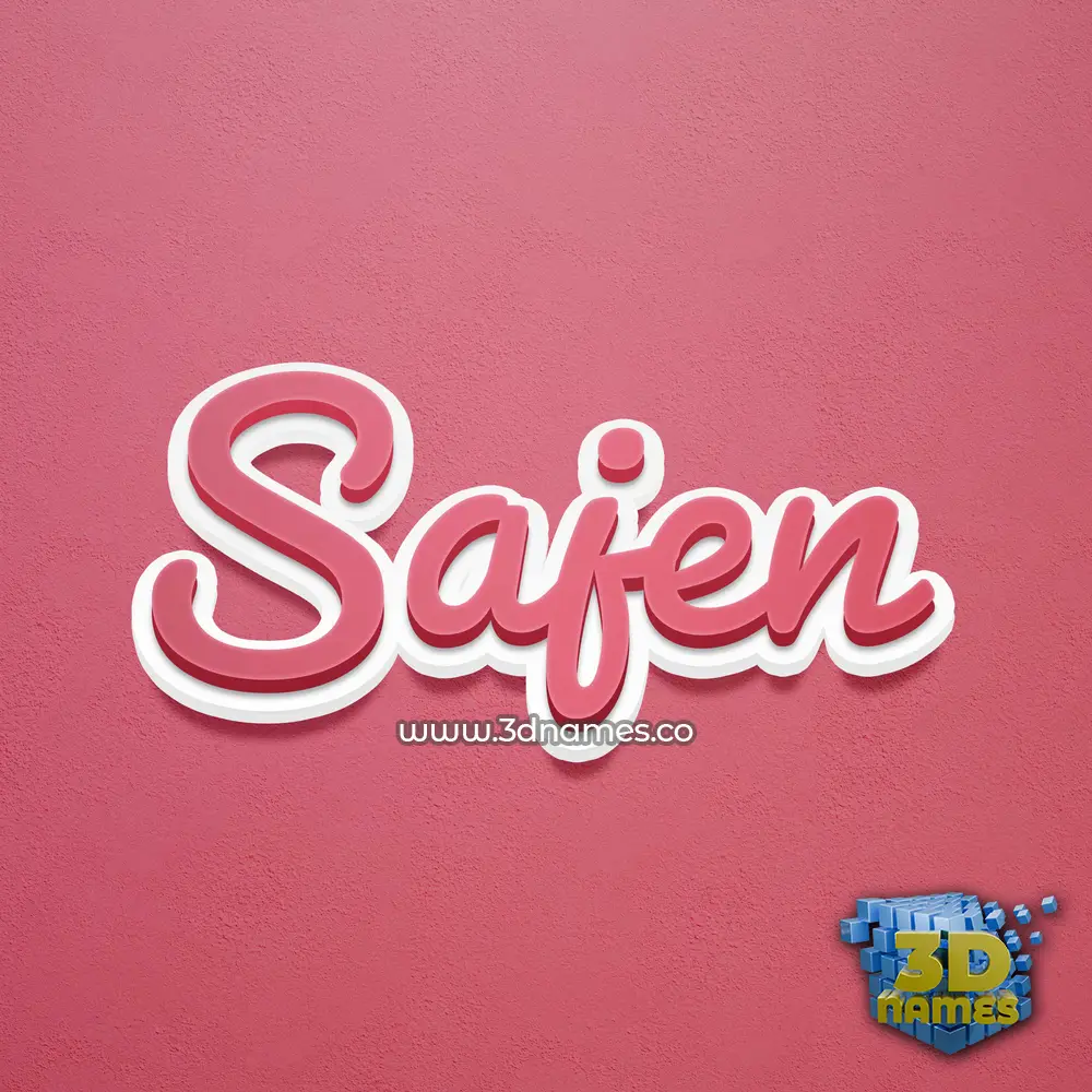 sajen in Red Scribble style - 3D name wallpaper