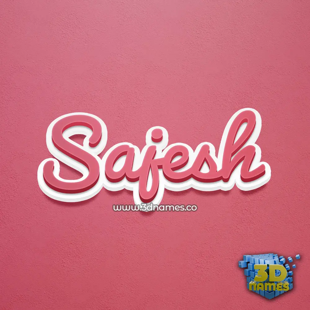 sajesh in Red Scribble style - 3D name wallpaper