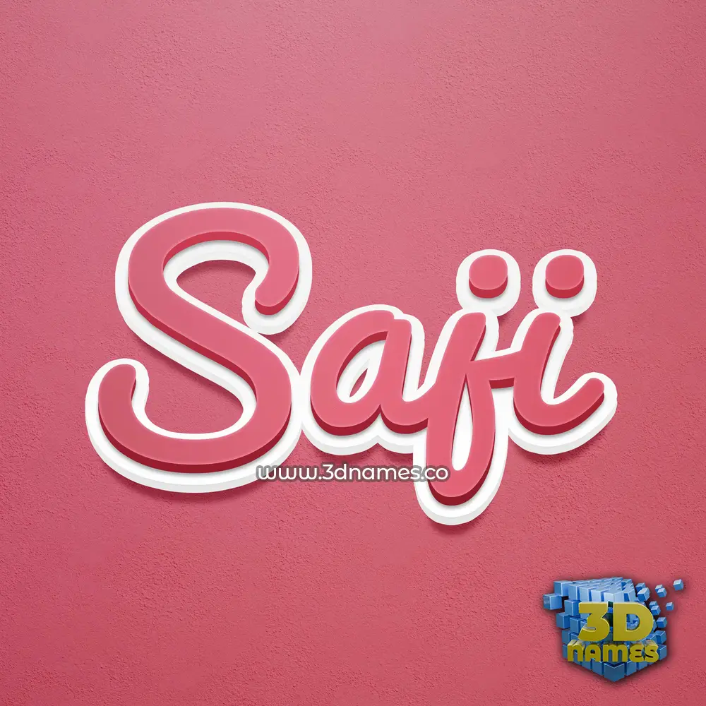 saji in Red Scribble style - 3D name wallpaper