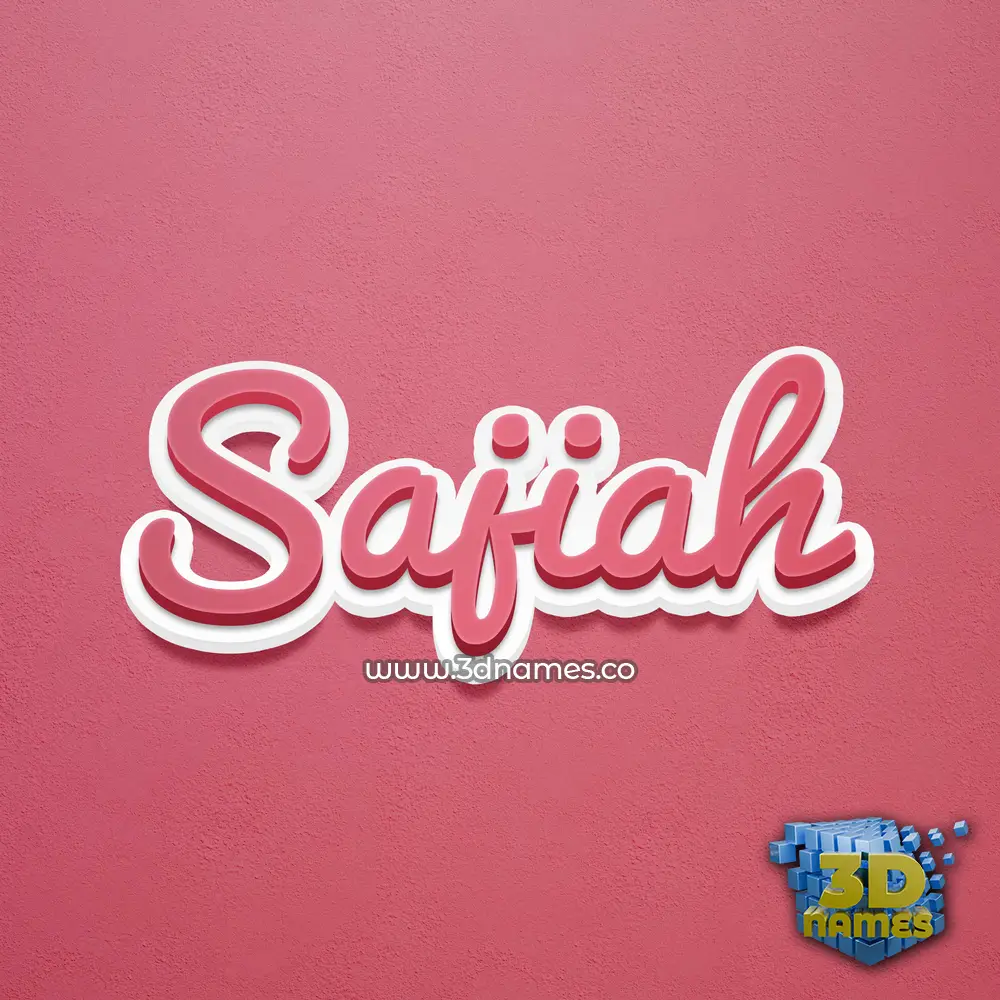 sajiah in Red Scribble style - 3D name wallpaper