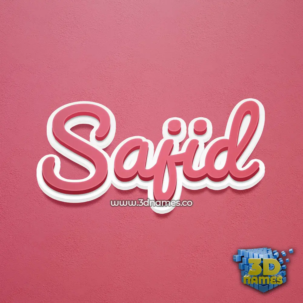 sajid in Red Scribble style - 3D name wallpaper