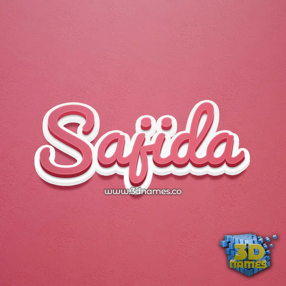 sajida in Red Scribble style - 3D name wallpaper