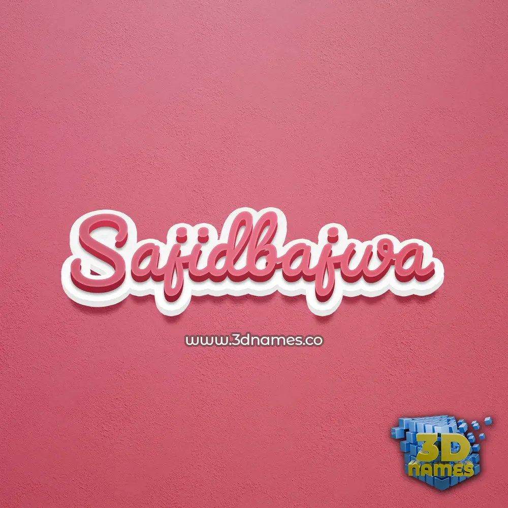 sajidbajwa in Red Scribble style - 3D name wallpaper