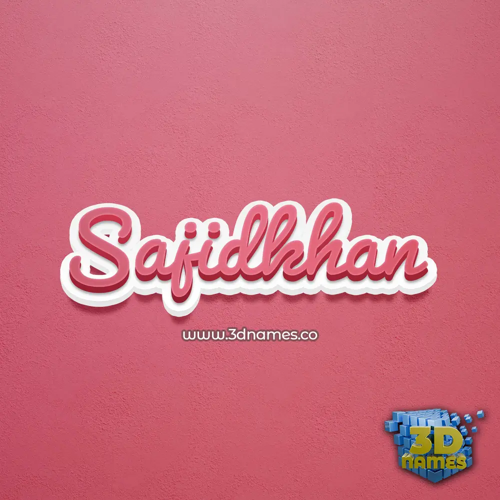 sajidkhan in Red Scribble style - 3D name wallpaper