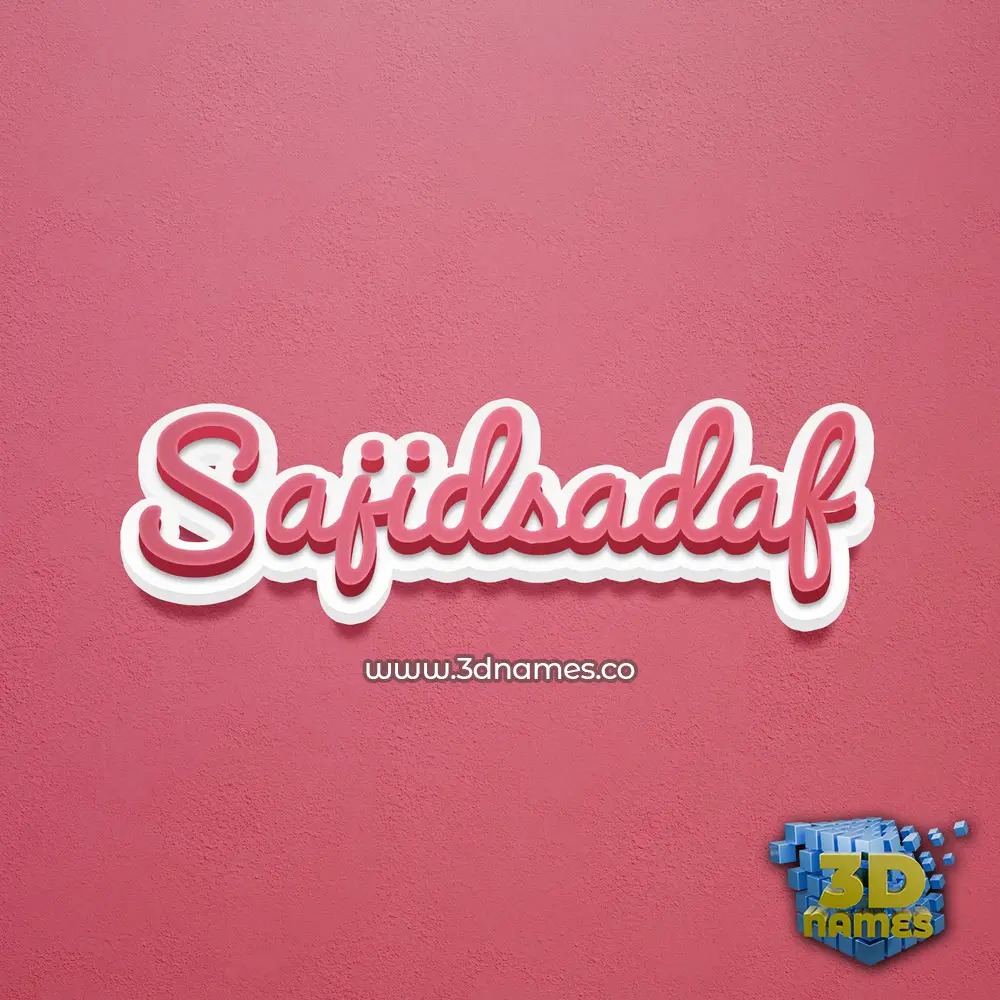 sajidsadaf in Red Scribble style - 3D name wallpaper