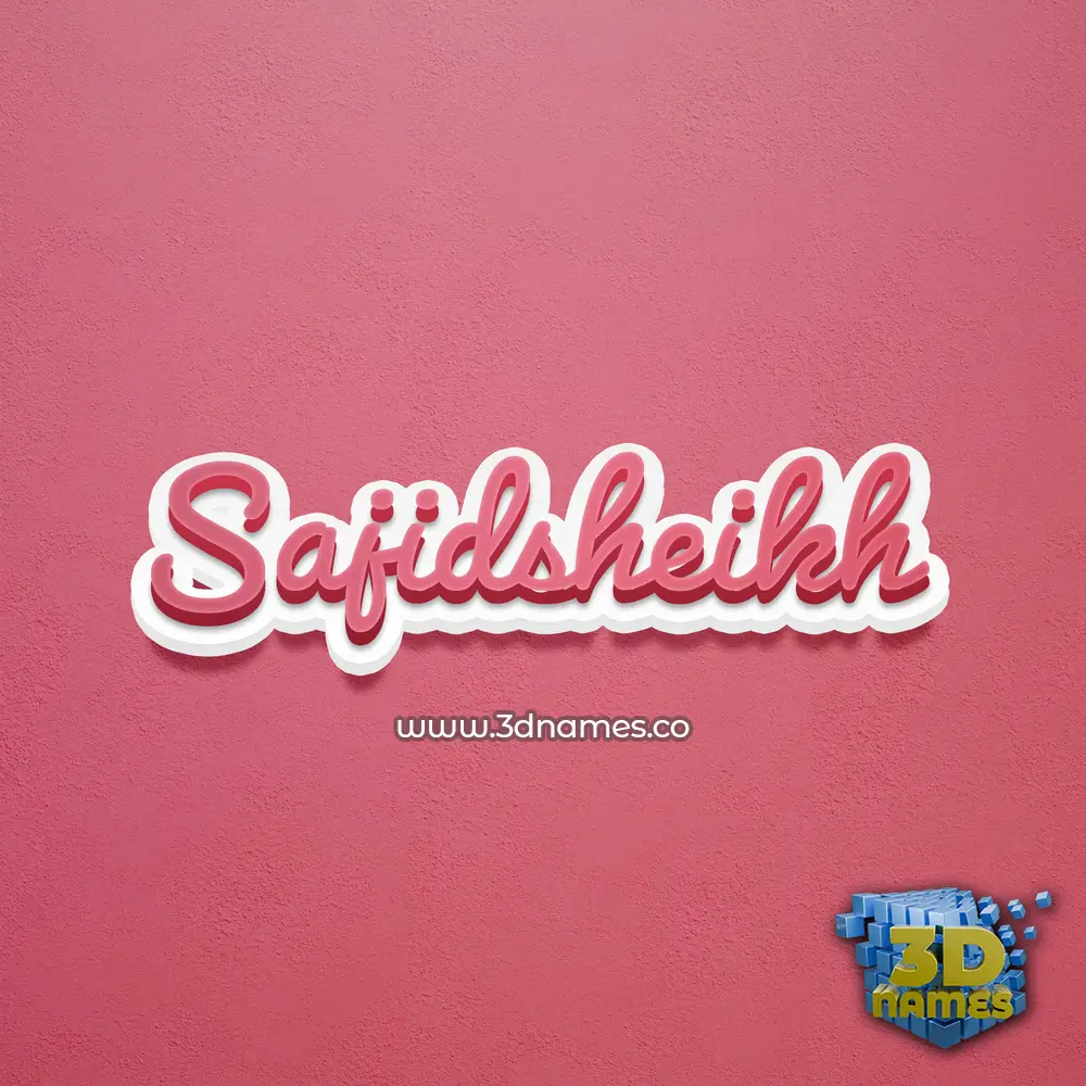 sajidsheikh in Red Scribble style - 3D name wallpaper