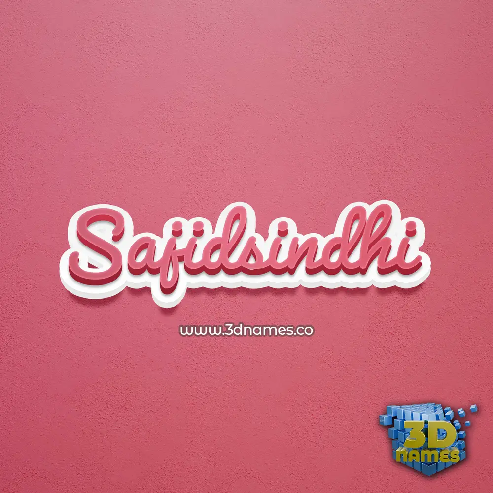 sajidsindhi in Red Scribble style - 3D name wallpaper