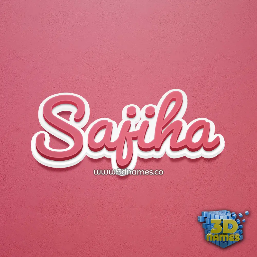 sajiha in Red Scribble style - 3D name wallpaper