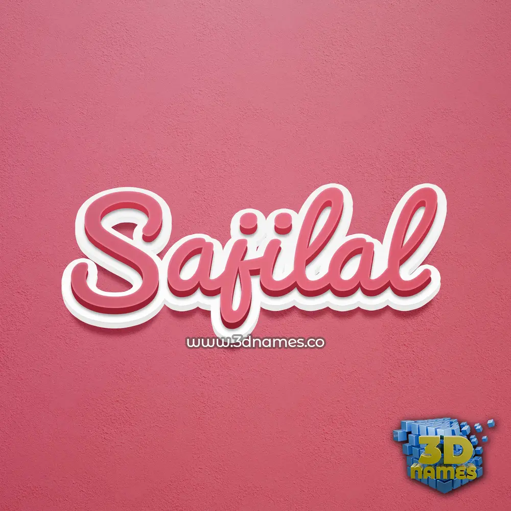 sajilal in Red Scribble style - 3D name wallpaper