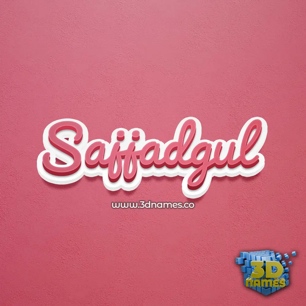 sajjadgul in Red Scribble style - 3D name wallpaper