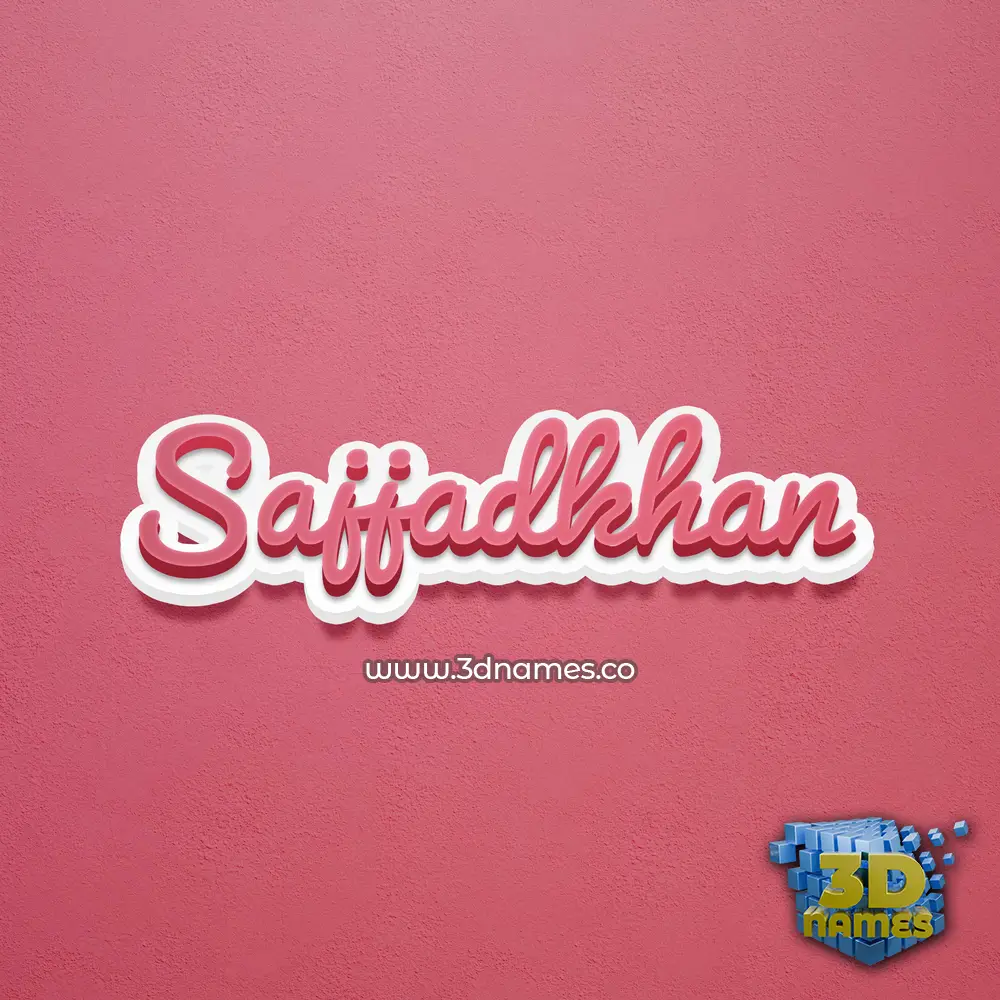 sajjadkhan in Red Scribble style - 3D name wallpaper