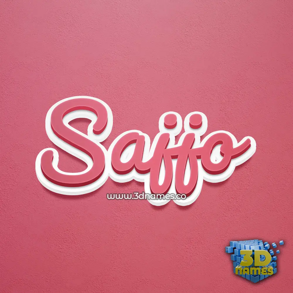 sajjo in Red Scribble style - 3D name wallpaper