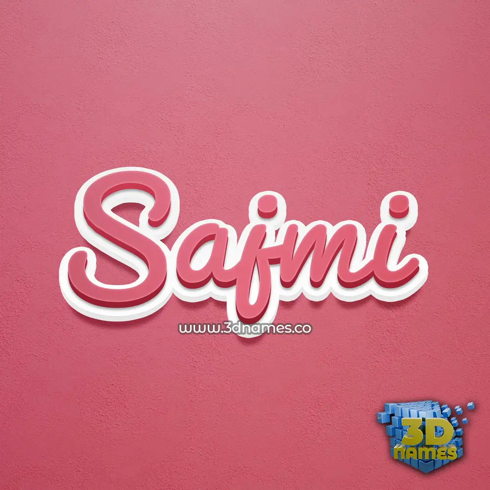 sajmi in Red Scribble style - 3D name wallpaper