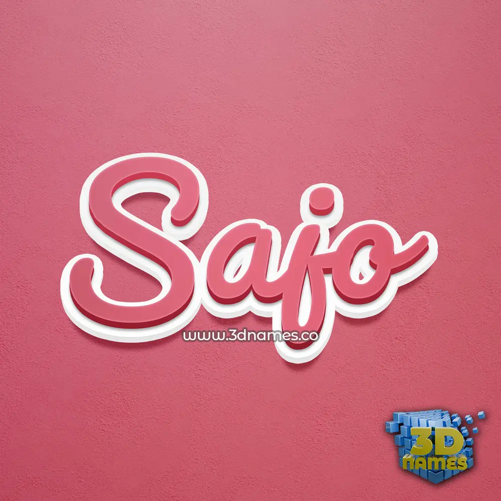sajo in Red Scribble style - 3D name wallpaper