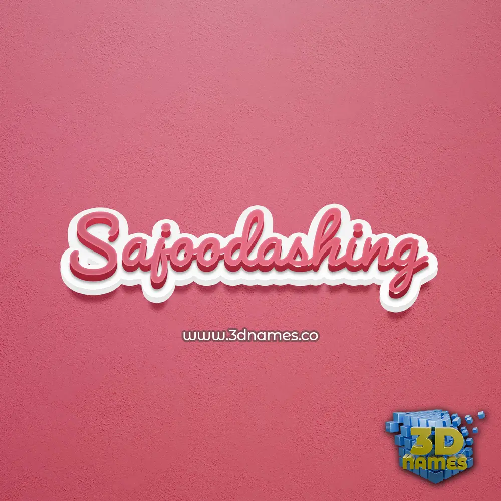 sajoodashing in Red Scribble style - 3D name wallpaper