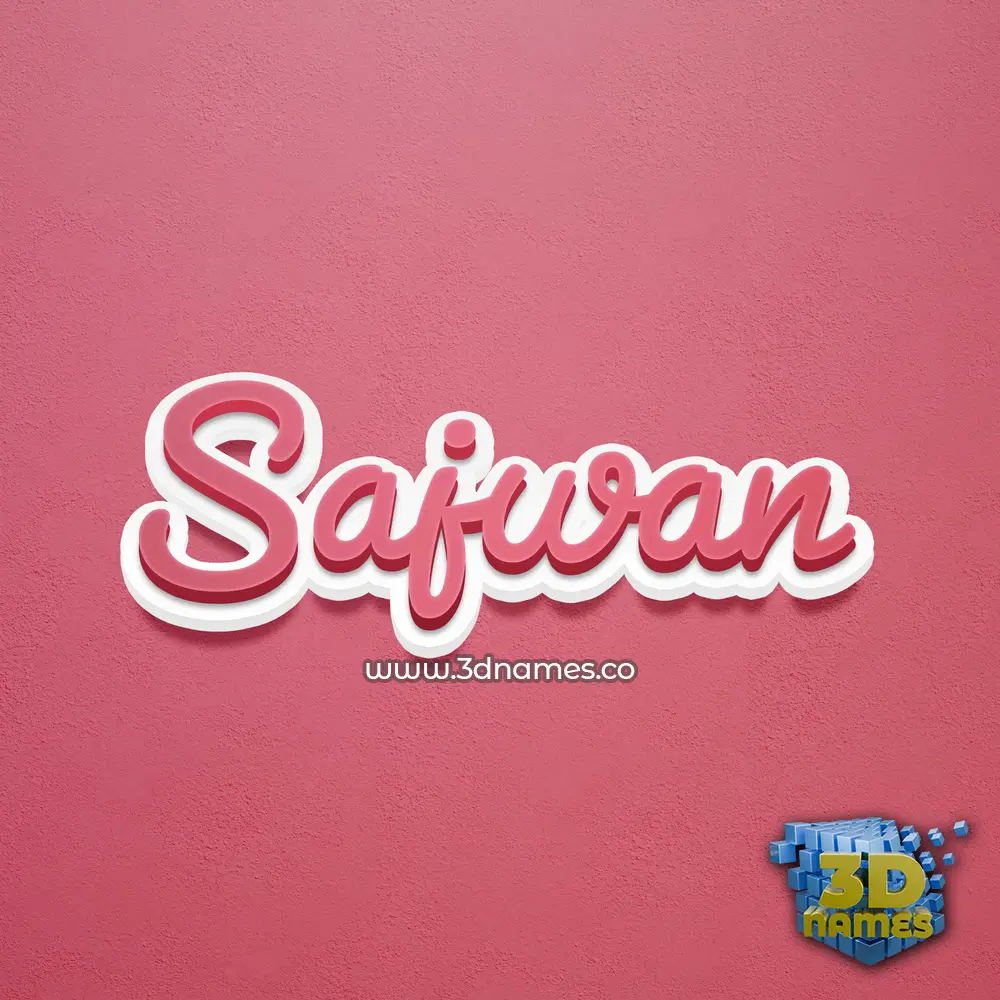 sajwan in Red Scribble style - 3D name wallpaper