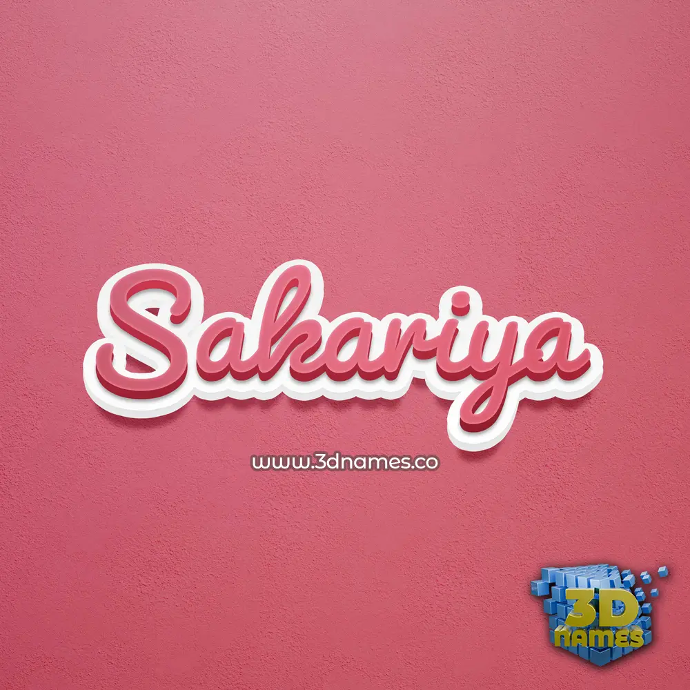 sakariya in Red Scribble style - 3D name wallpaper