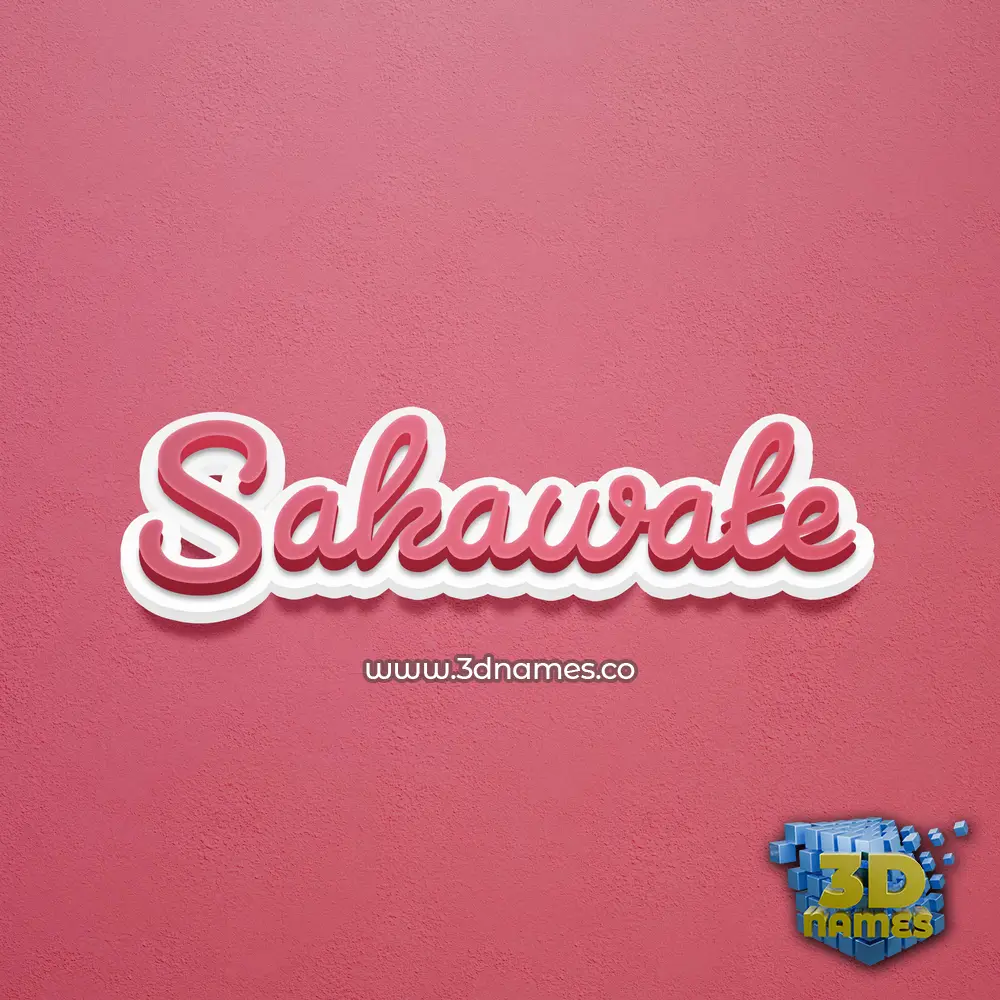 sakawate in Red Scribble style - 3D name wallpaper