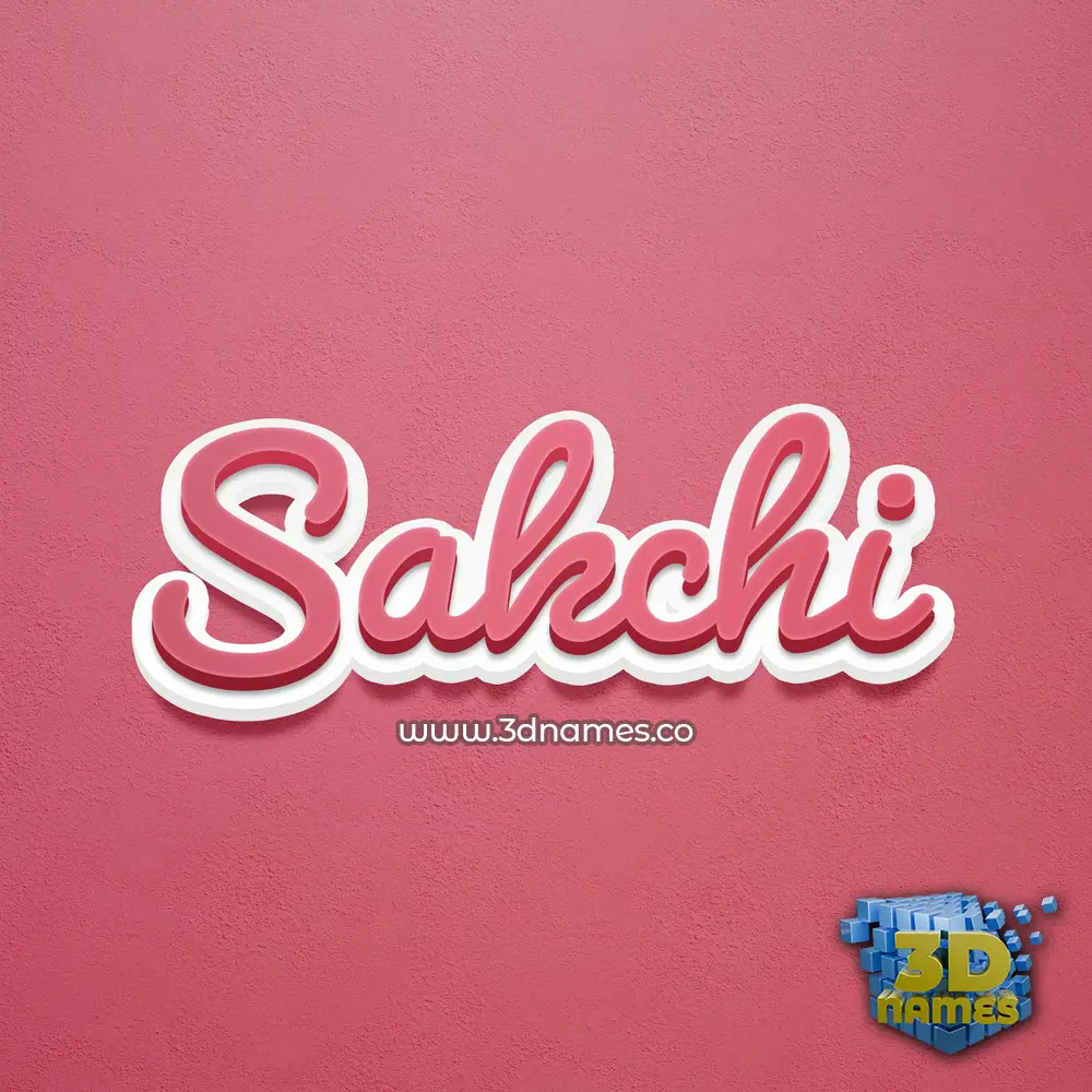 sakchi in Red Scribble style - 3D name wallpaper
