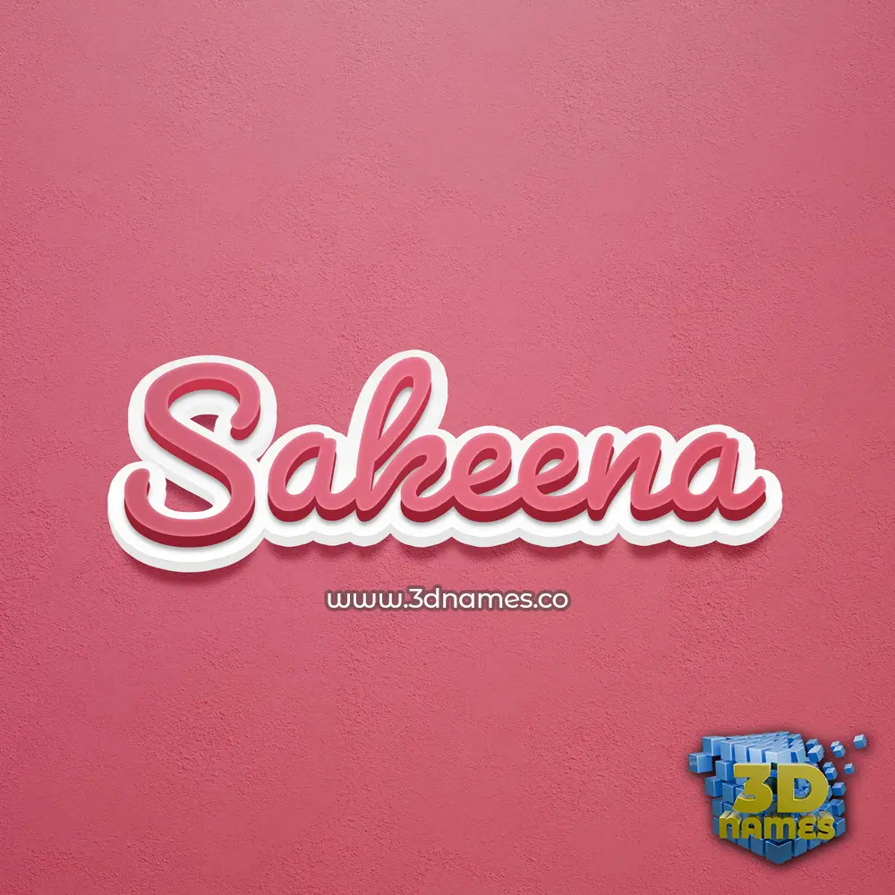 sakeena in Red Scribble style - 3D name wallpaper