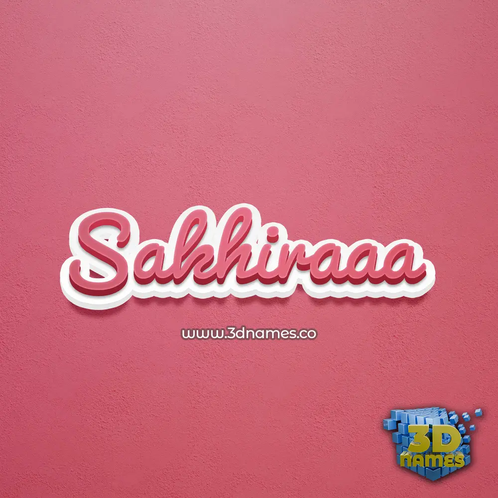 sakhiraaa in Red Scribble style - 3D name wallpaper