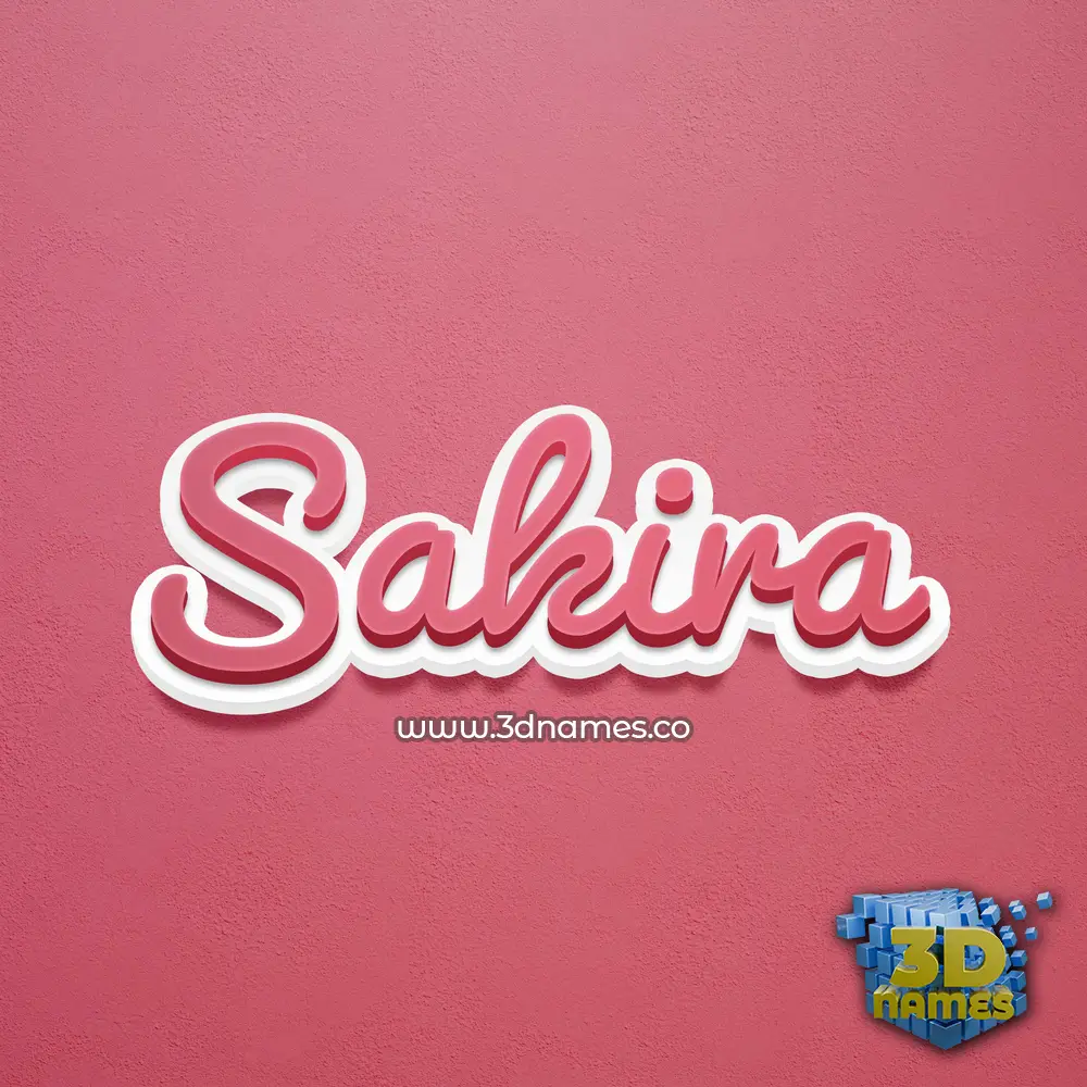 sakira in Red Scribble style - 3D name wallpaper