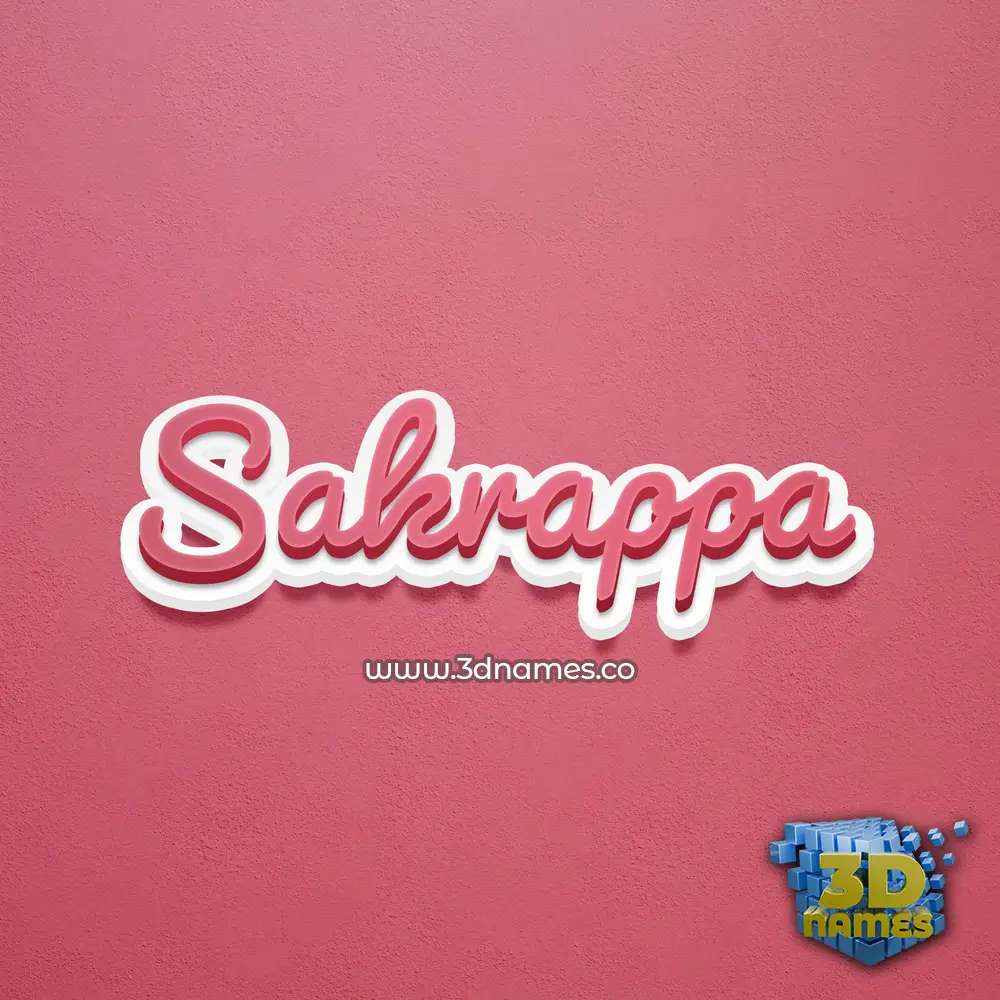 sakrappa in Red Scribble style - 3D name wallpaper
