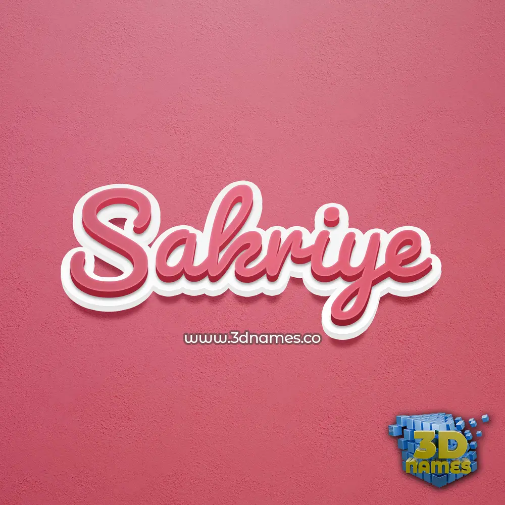 sakriye in Red Scribble style - 3D name wallpaper