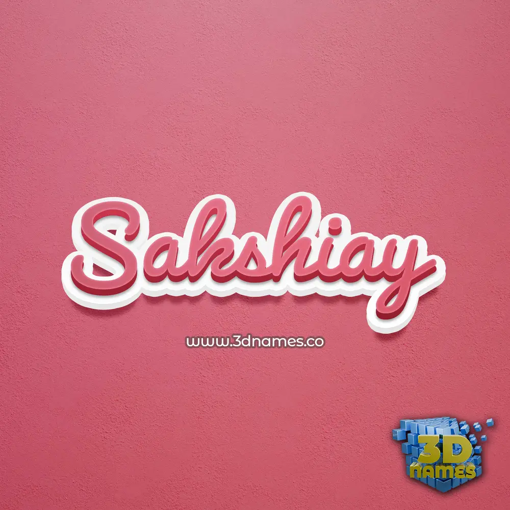 sakshiay in Red Scribble style - 3D name wallpaper