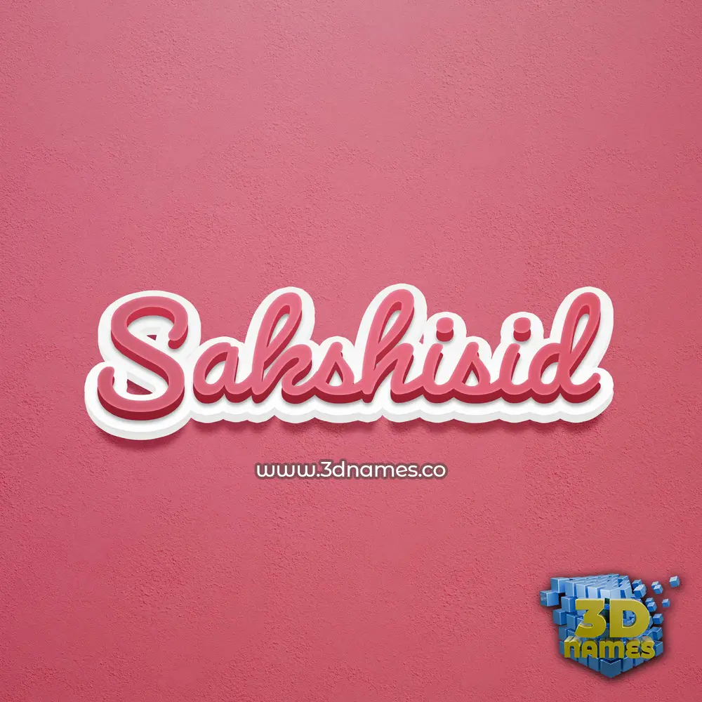 sakshisid in Red Scribble style - 3D name wallpaper