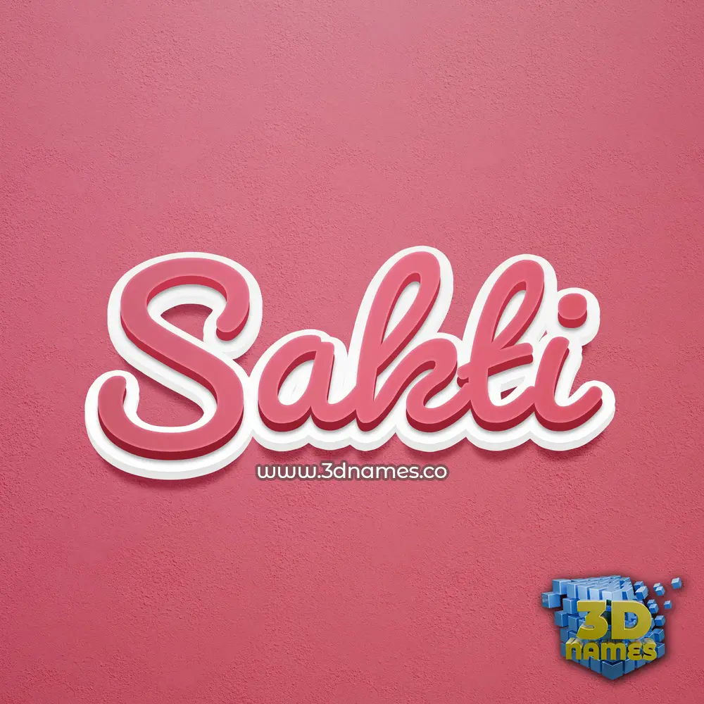 sakti in Red Scribble style - 3D name wallpaper