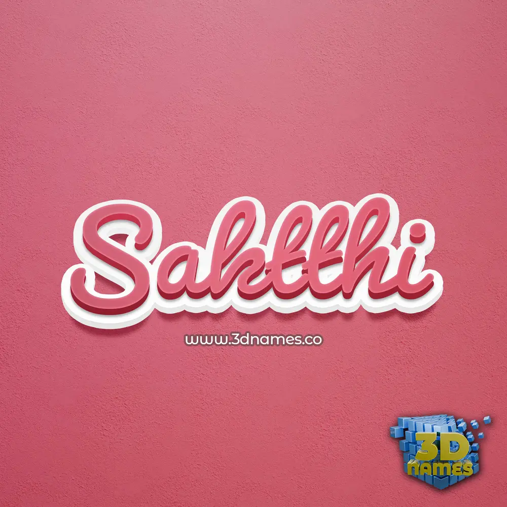 saktthi in Red Scribble style - 3D name wallpaper