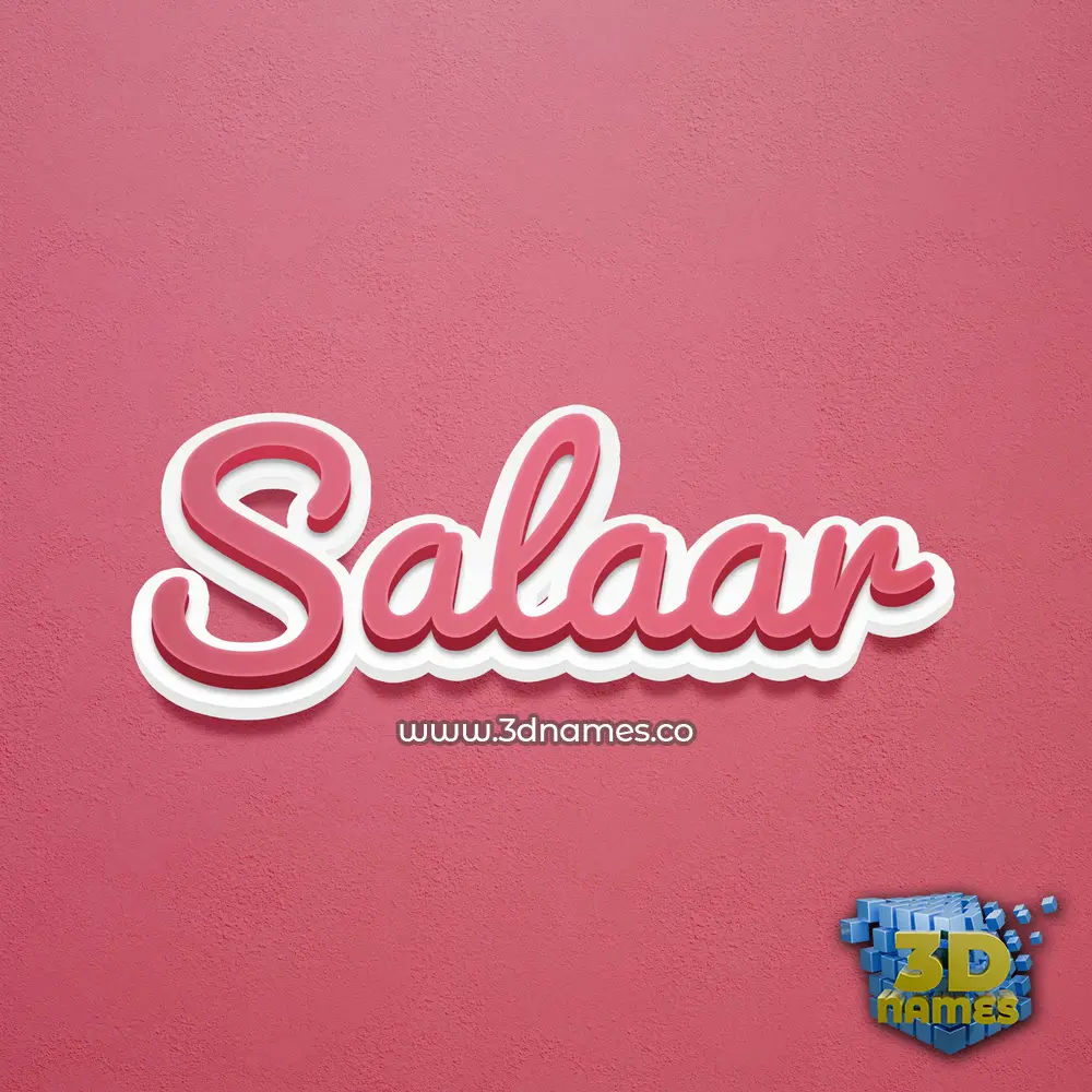 salaar in Red Scribble style - 3D name wallpaper