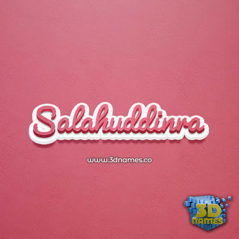 salahuddinra in Red Scribble style - 3D name wallpaper