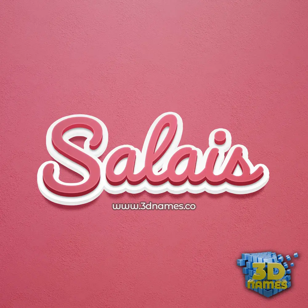 salais in Red Scribble style - 3D name wallpaper