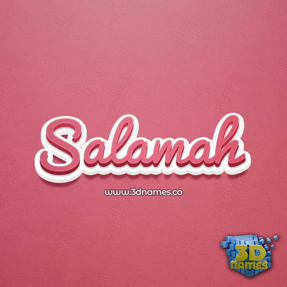 salamah in Red Scribble style - 3D name wallpaper