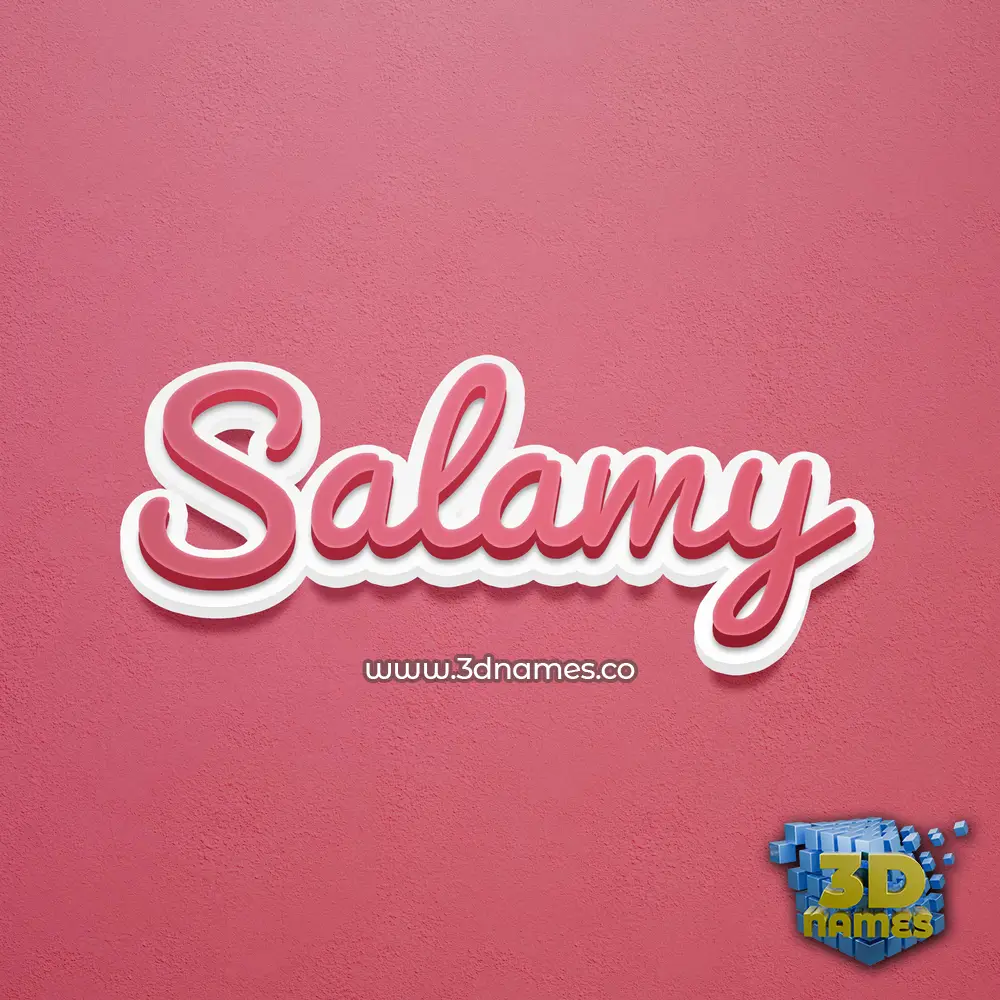 salamy in Red Scribble style - 3D name wallpaper