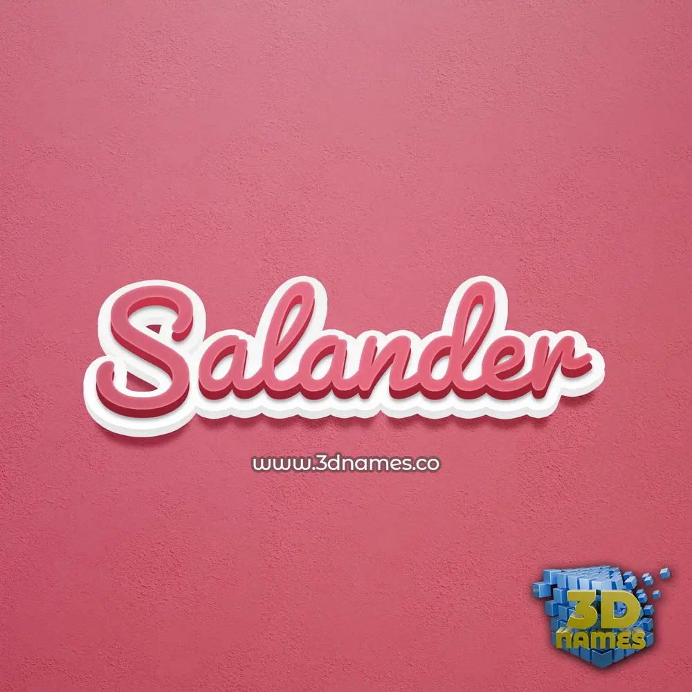 salander in Red Scribble style - 3D name wallpaper