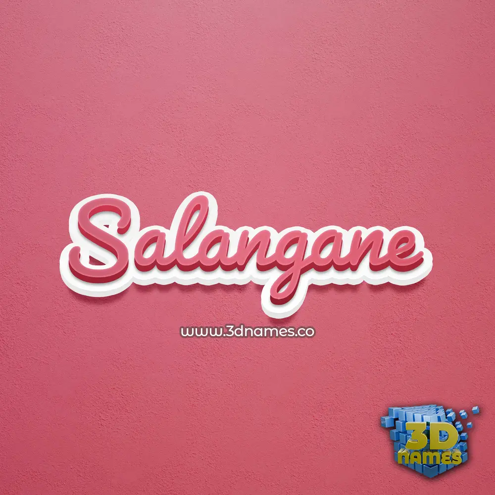 salangane in Red Scribble style - 3D name wallpaper