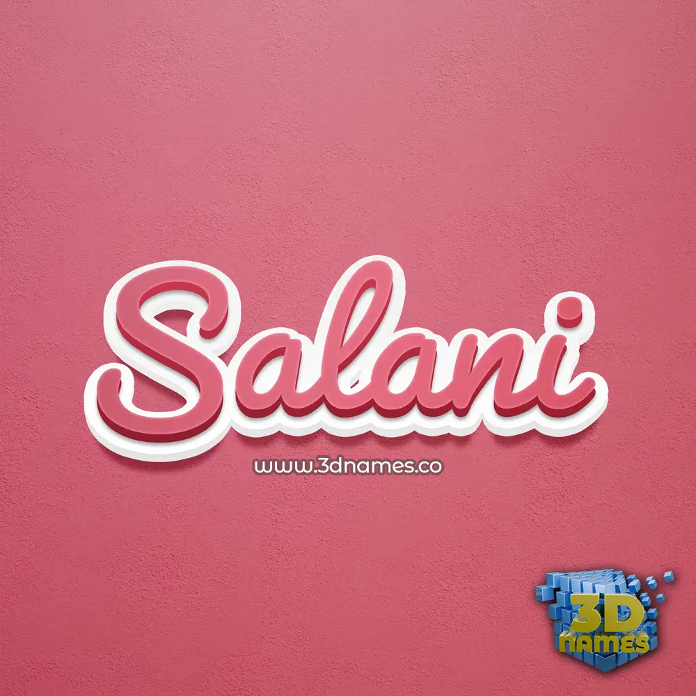 salani in Red Scribble style - 3D name wallpaper